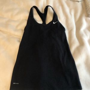 Black racer back Nike workout tank.